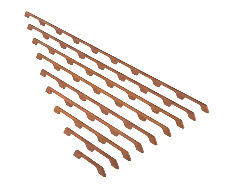 Roca Grabbräcke teak 5 grepp 1350 mm
