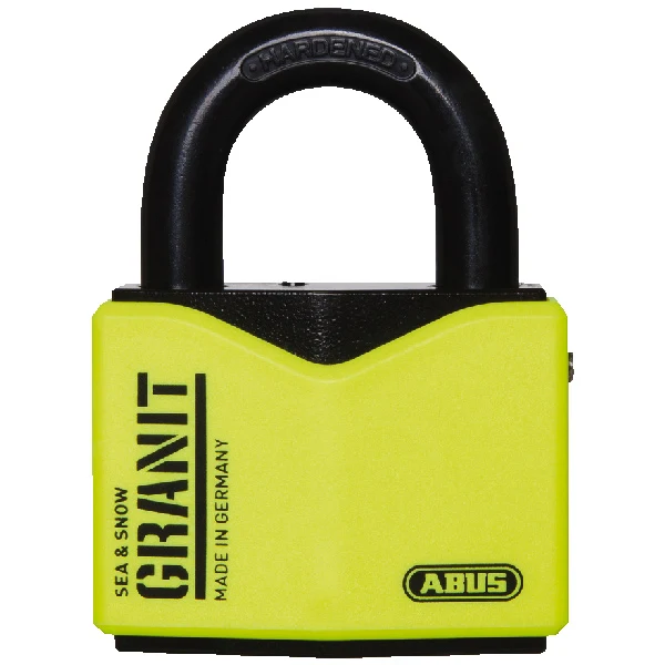 Abus, Granit hänglås, härdat stål, klass 3, för båtmotorer och båtar över 200 kg, 2 nycklar (1 med LED-lampa)