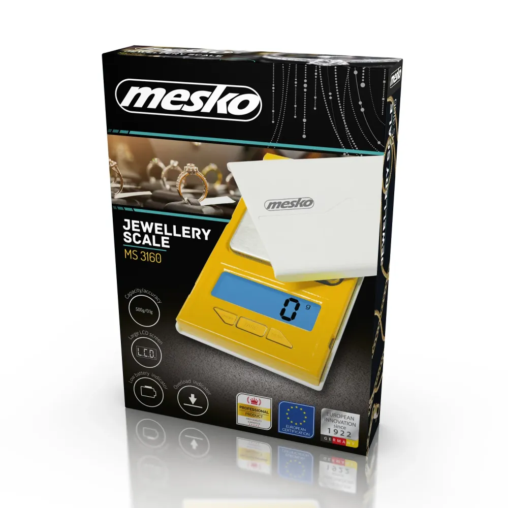 Mesko MS 3160 precisionsjuvelerarvåg med tarafunktion