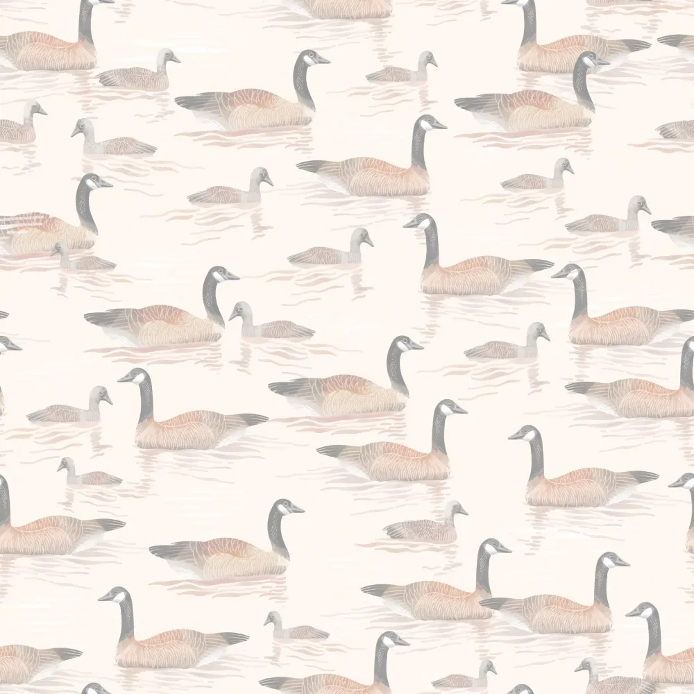 Reveal Tapet Canada Geese - Offwhite