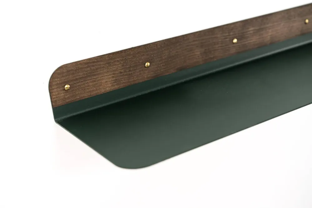 Vägghängande hylla med rundade kanter - 60 cm Green