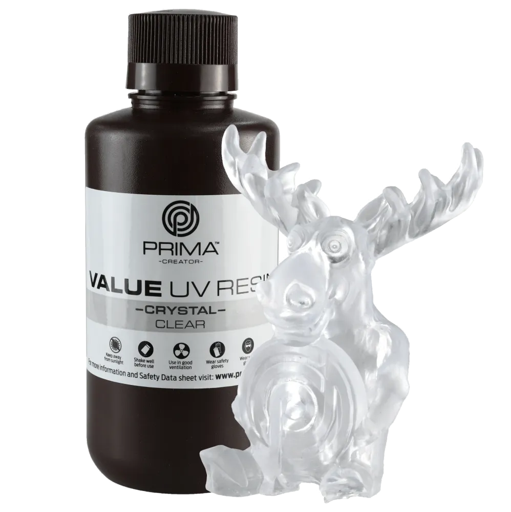 PrimaCreator Value Crystal UV-harts - 500 ml - Klar