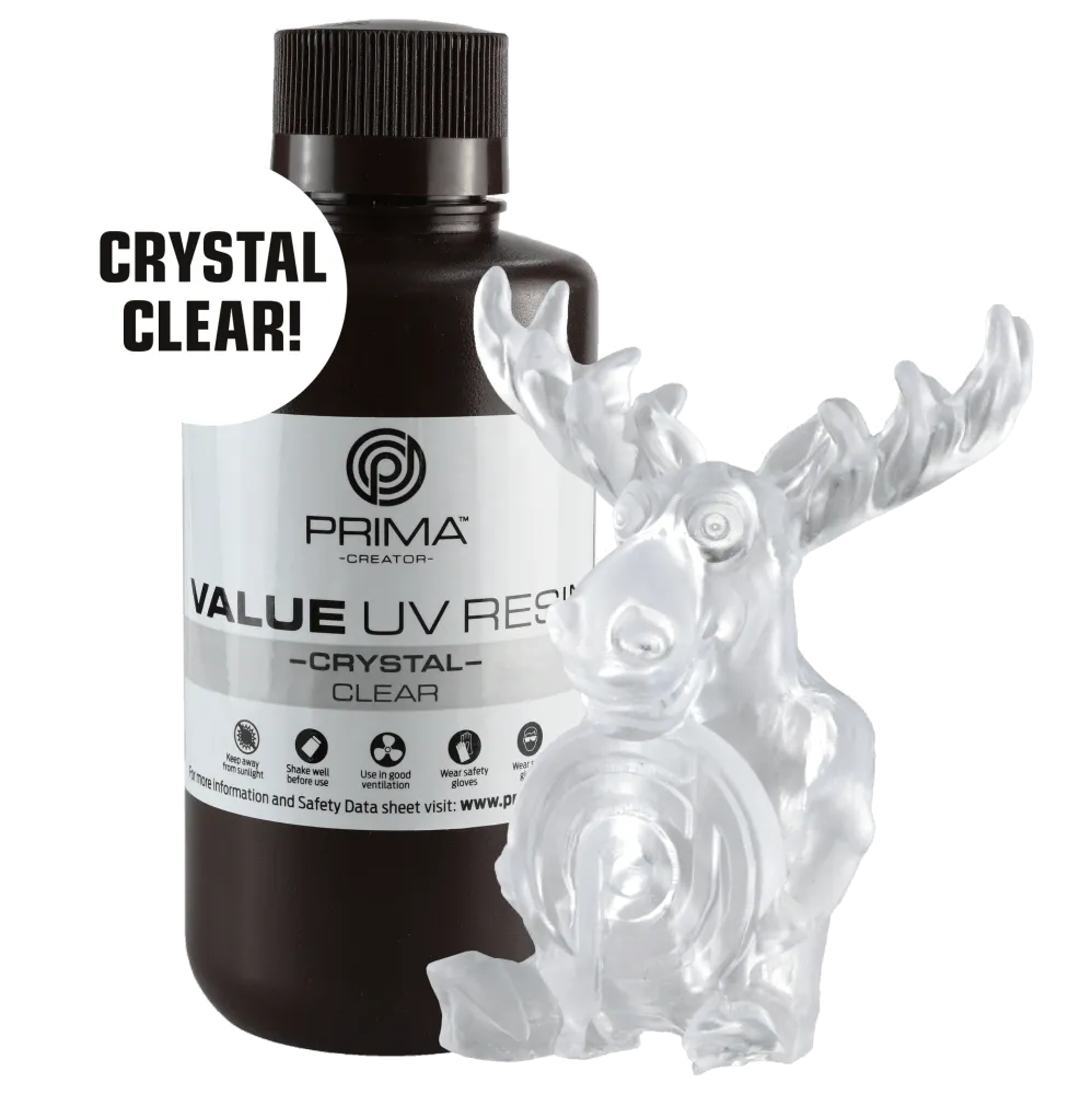 PrimaCreator Value Crystal UV-harts - 500 ml - Klar