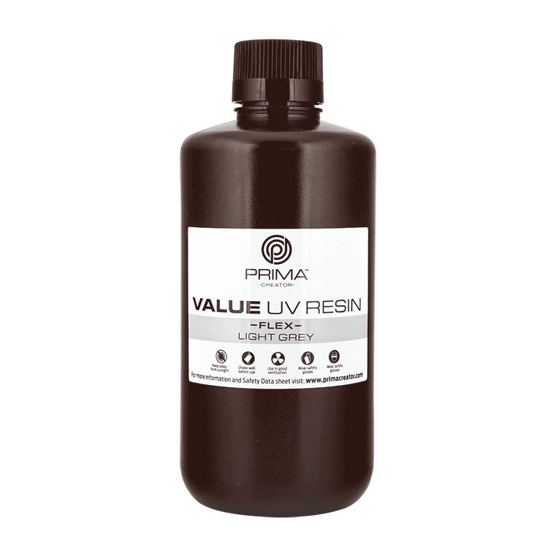PrimaCreator Value Flex UV-harts - 1 kg - Ljusgrå