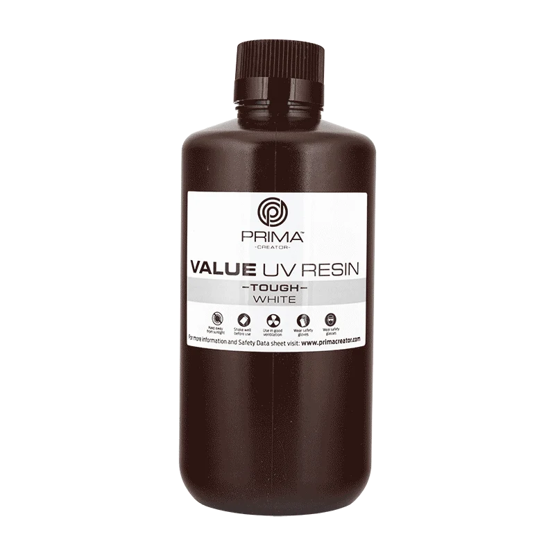 PrimaCreator Value Tough UV-harts (ABS-liknande) - 1000 ml - Vit