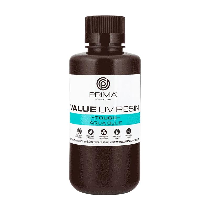 PrimaCreator Value Tough UV-harts (ABS-liknande) - 500 g - Aqua Blue