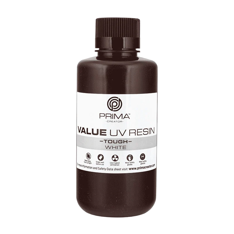 PrimaCreator Value Tough UV-harts (ABS-liknande) - 500 g - Vit