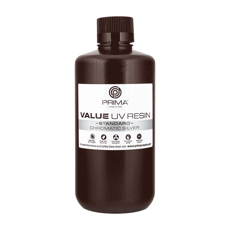PrimaCreator Value UV/DLP Harz - 1 kg - Kromatiskt silver