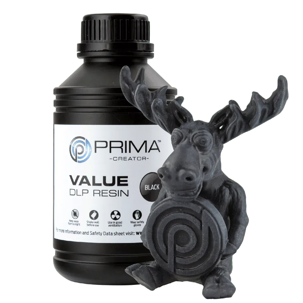 PrimaCreator Värde UV/DLP Harz - 500 g - Svart