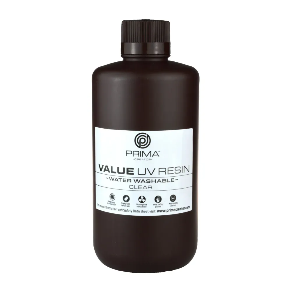 PrimaCreator Värde Vattenlöslig UV-harts - 1000 ml - Klar