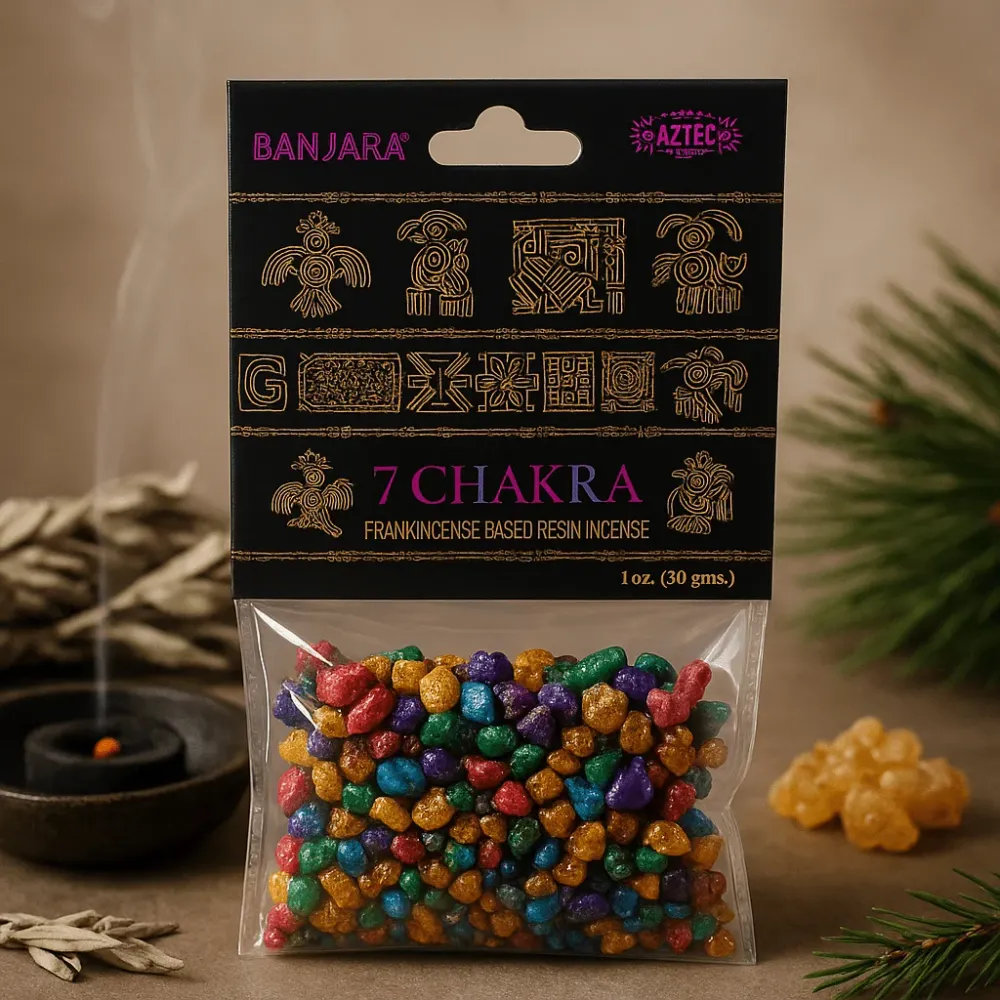 Rökelse av harts 7 chakra Banjara