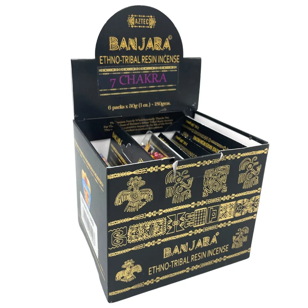 Rökelse av harts 7 chakra Banjara