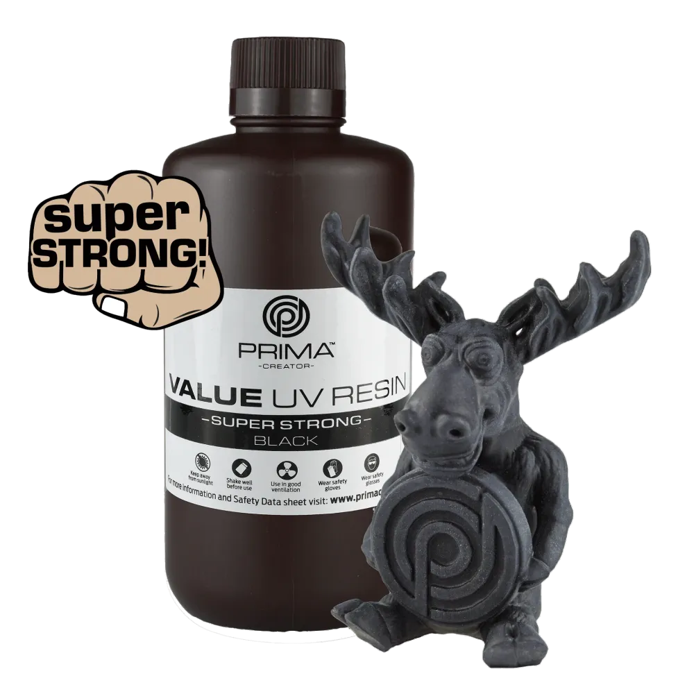 Super Stark UV-harts - 1000 ml - Svart
