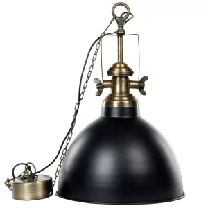 Taklampa Baron Svart warm alloy 40x61cm HH