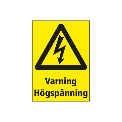 Varningsskylt Högspänning 148x210mm