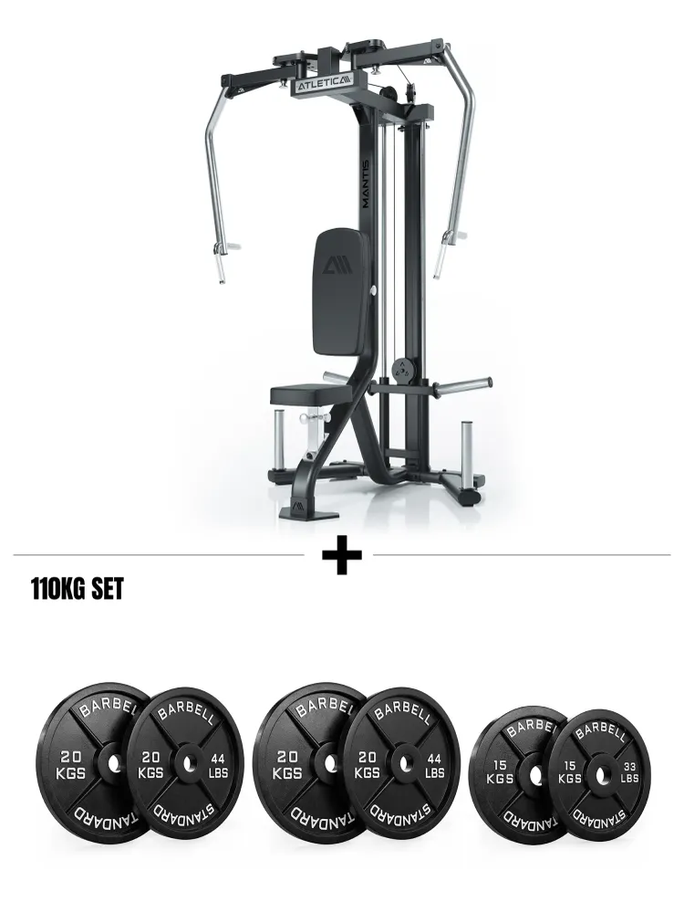 Mantis viktladdat set | Butterfly-maskin & 110 kg Viktskivor järn