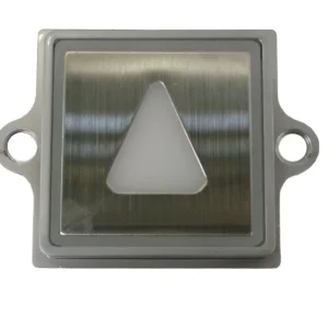 Kone-knapp med uppåtpil, vit, infälld, Anropstablå KM871906G017H091