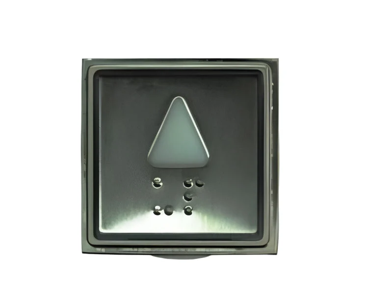 Kone-knapp, UP, vit, infälld, Anropstablå, KM928365G041H091