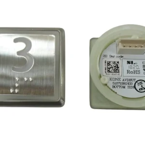 Kone-knapp 3, vit, infälld COP-panel KM863051G081H003