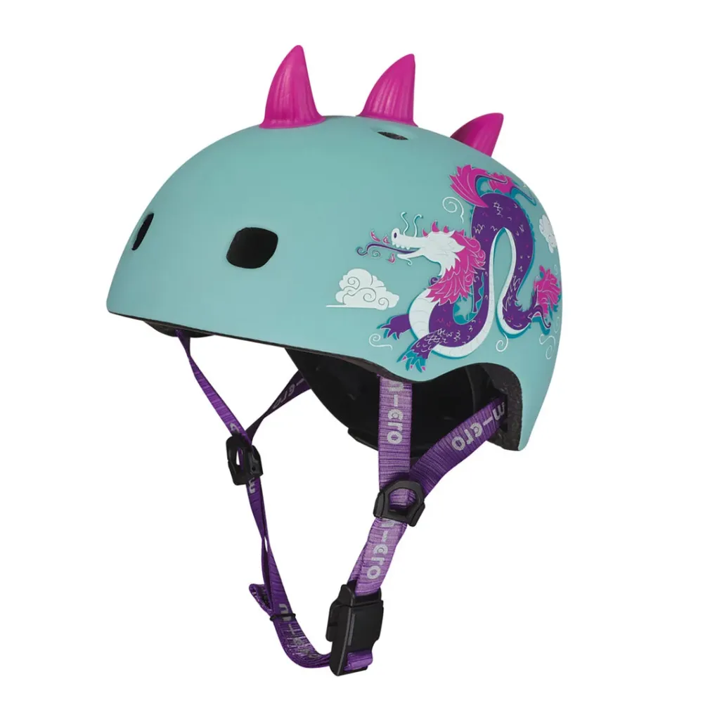 Micro hjälm, 3D Drage - Str. M (5–8 år)