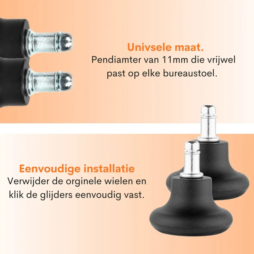 FLOOQ Kontorsstol Glidare - 11mm diameter - Fernand