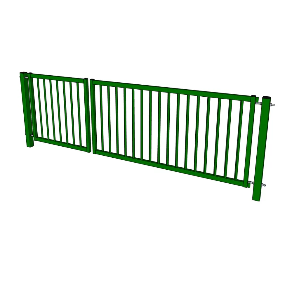 Villagrind tvilling 1+2m – mörkgrön 800x3000mm
