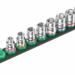 Wera Hyls-magnetlist B 4 Zyklop hylsmejselinsats-sats, 3/8"-fattning, 9 delar