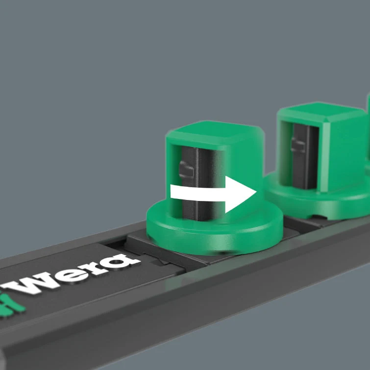 Wera Hyls-magnetlist B 4 Zyklop hylsmejselinsats-sats, 3/8"-fattning, 9 delar