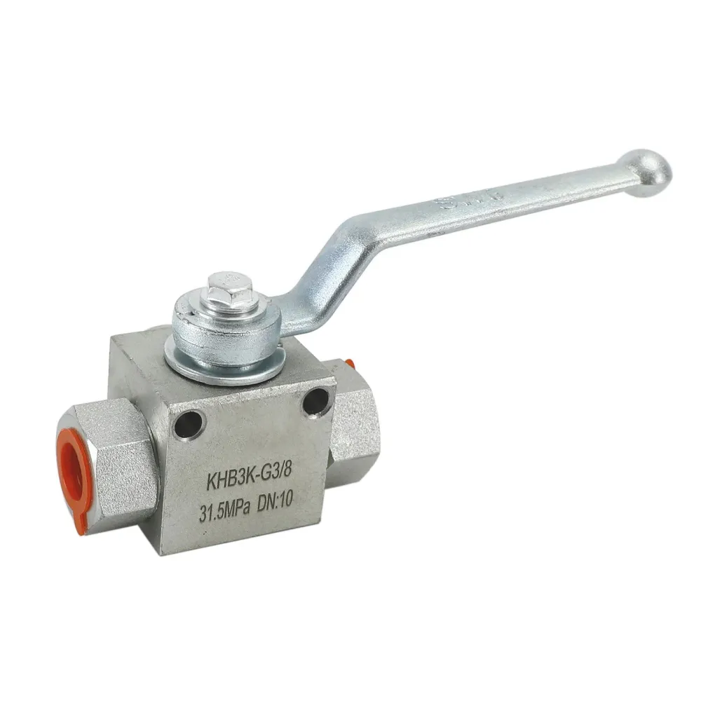 3-vägs hydraulisk kulventil 1/4" NPT-kulventil med högt tryck, hona