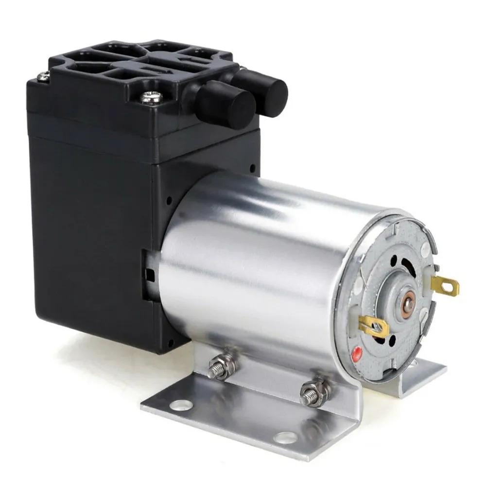 DC12V Mini Vakuumpump Negiserat trycksugpump 5L/min 65 kPa med hållare