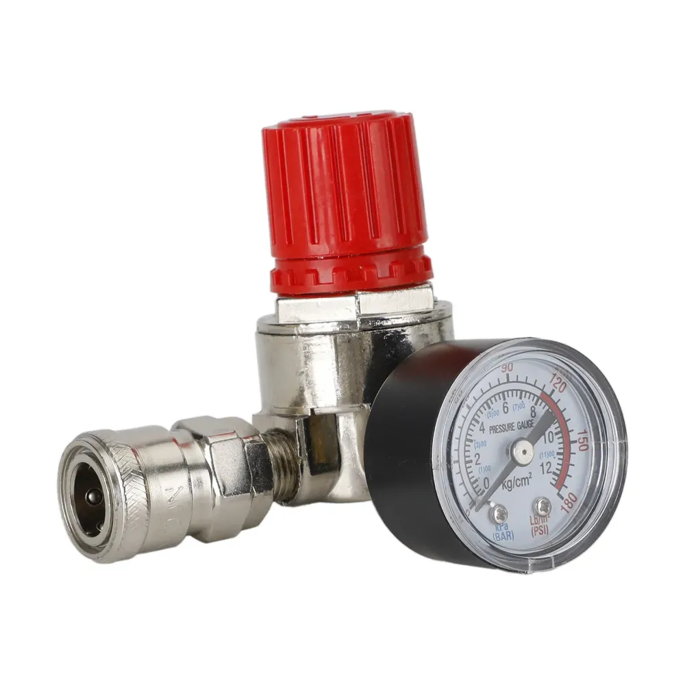 Luftkompressor 1/4" Regulator för tryckmätare, ventilstyrning, 175 Psi