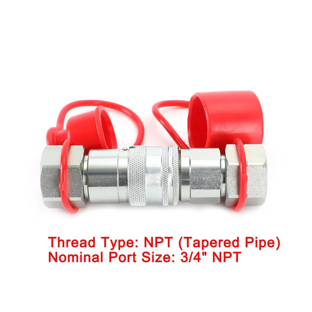 3/4" NPT-par hydraulisk plattfäste för kompaktlastare för Bobcat ISO 16028