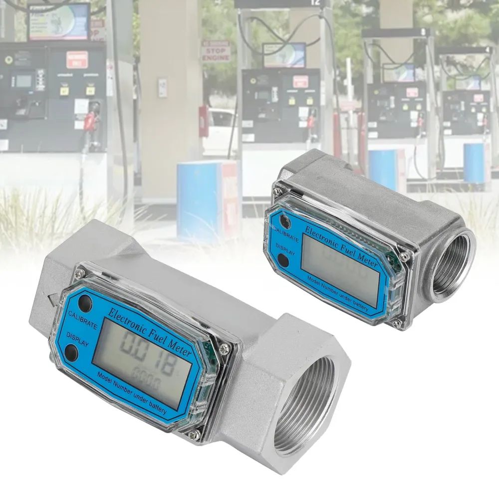 Turbin Digital Diesel Fuel Flow Meter Oval Gear Flow Gauge BSPT/NPT
