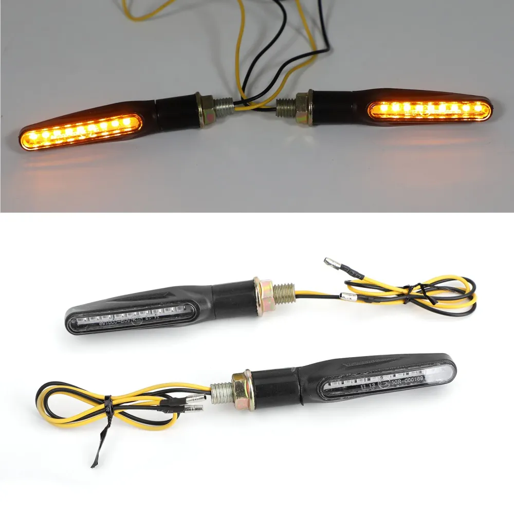 M10 Motorcykel Turn Signals Indikator Ljus Blinker Scooter Chopper Cafe Racer