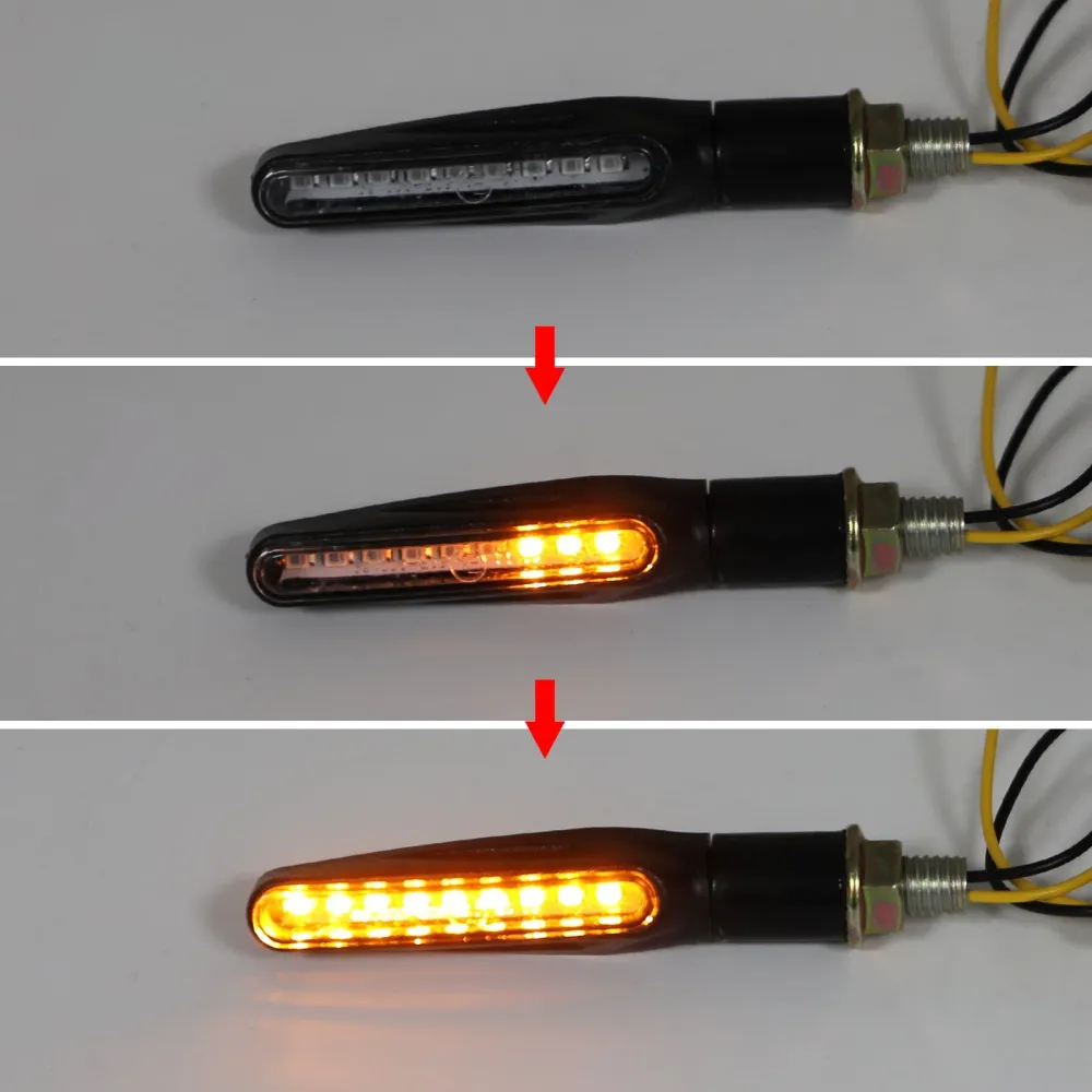 M10 Motorcykel Turn Signals Indikator Ljus Blinker Scooter Chopper Cafe Racer