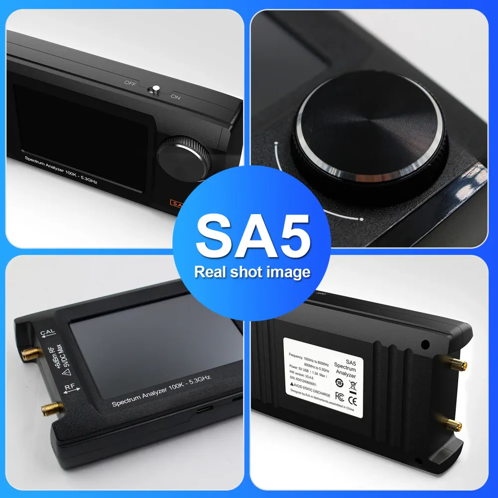 4" IPS LCD SA5 multifunktionell spektrumanalysator 100k-5.3GHz signalgenerator