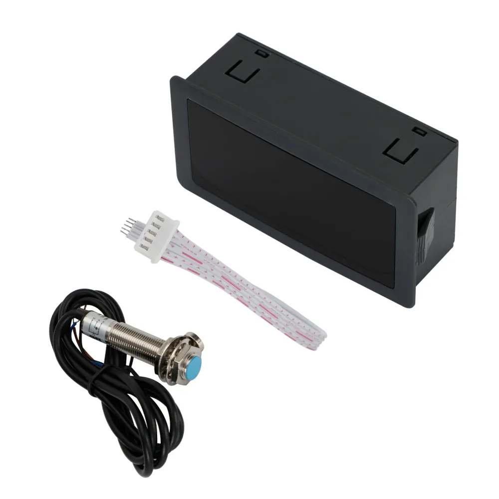 Varvräknare 4 Digital LED Varvtal Varvtalsmätare + Hall-närhetsbrytare Sensor NPN