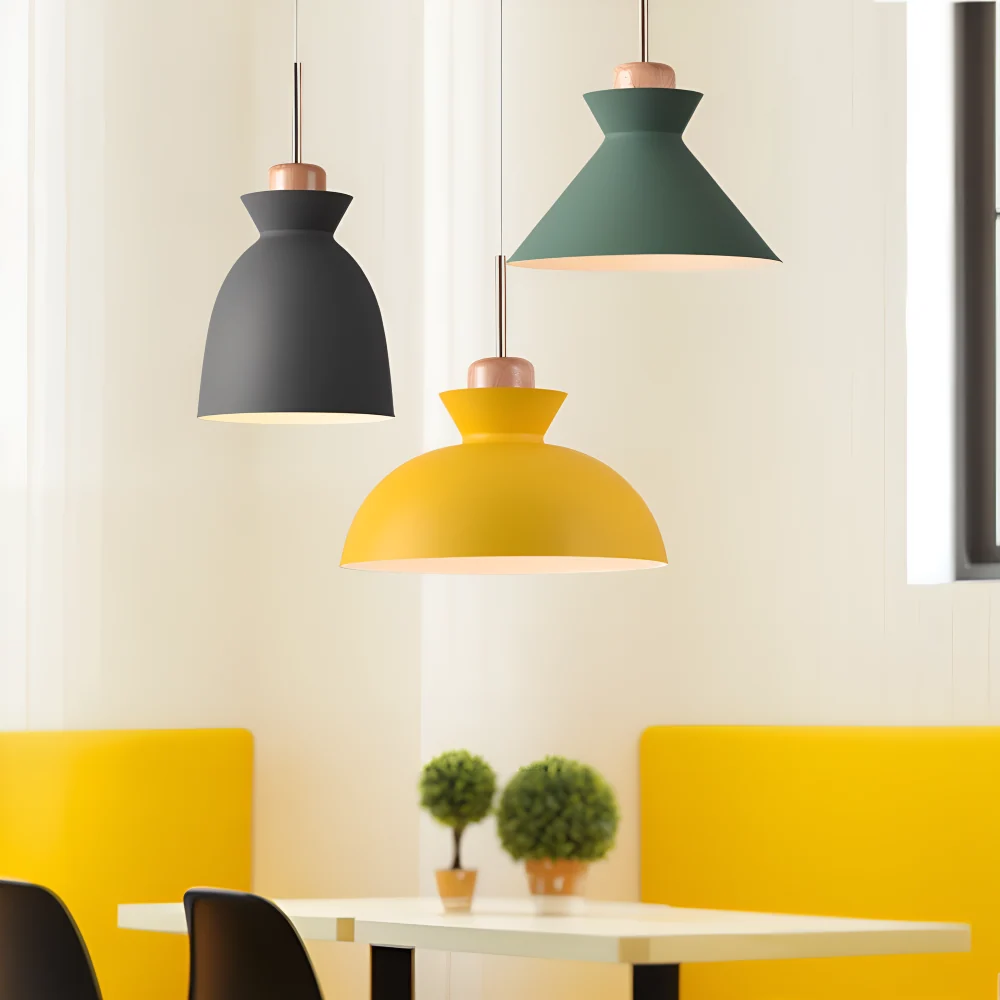 ColorDome – Färgglad Pendellampa i Macaron-Design Gul
