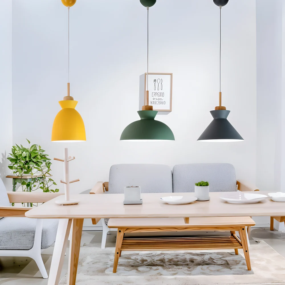 ColorDome – Färgglad Pendellampa i Macaron-Design Gul