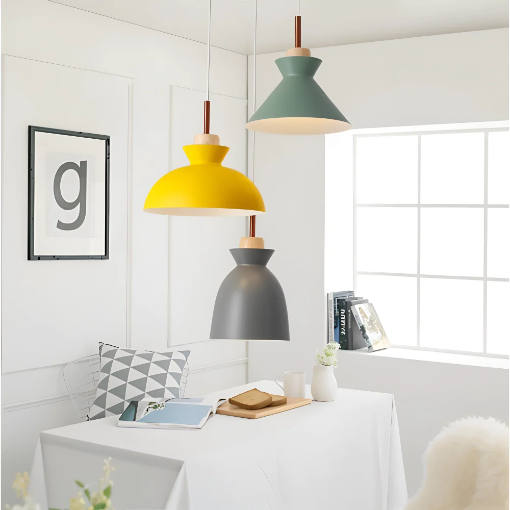 ColorDome – Färgglad Pendellampa i Macaron-Design Gul