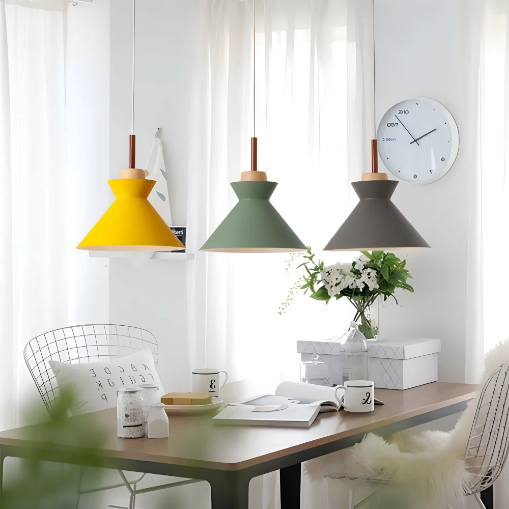 ColorDome – Färgglad Pendellampa i Macaron-Design Gul