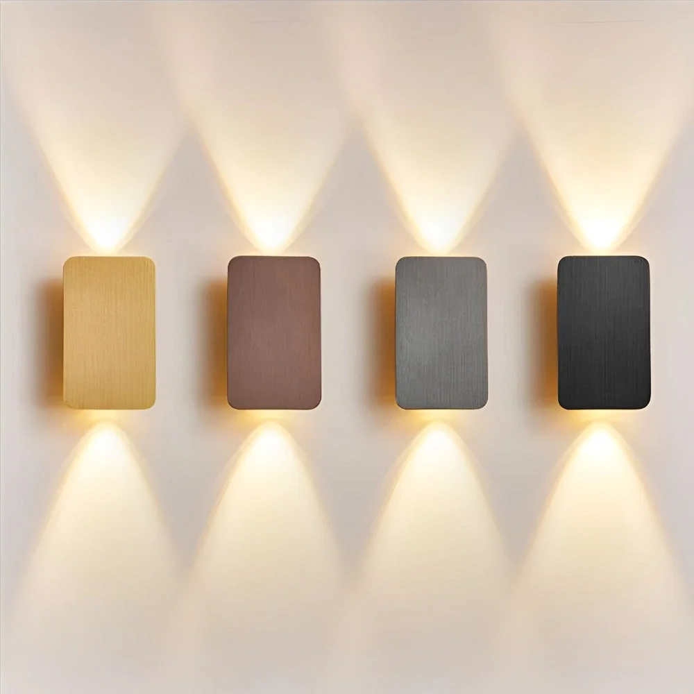 RectaLite – Minimalistisk Rektangulär LED Vägglampa för Infälld Belysning Svart