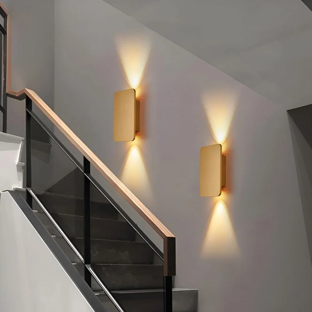 RectaLite – Minimalistisk Rektangulär LED Vägglampa för Infälld Belysning Svart