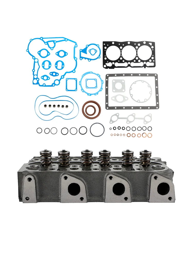 KUBOTA FRONTKLIPPARE F2400 F2560E 2880 F2880E F2680E FZ2400 Komplett cylinderhuvud med ventilfjäder & packningssats D1105...