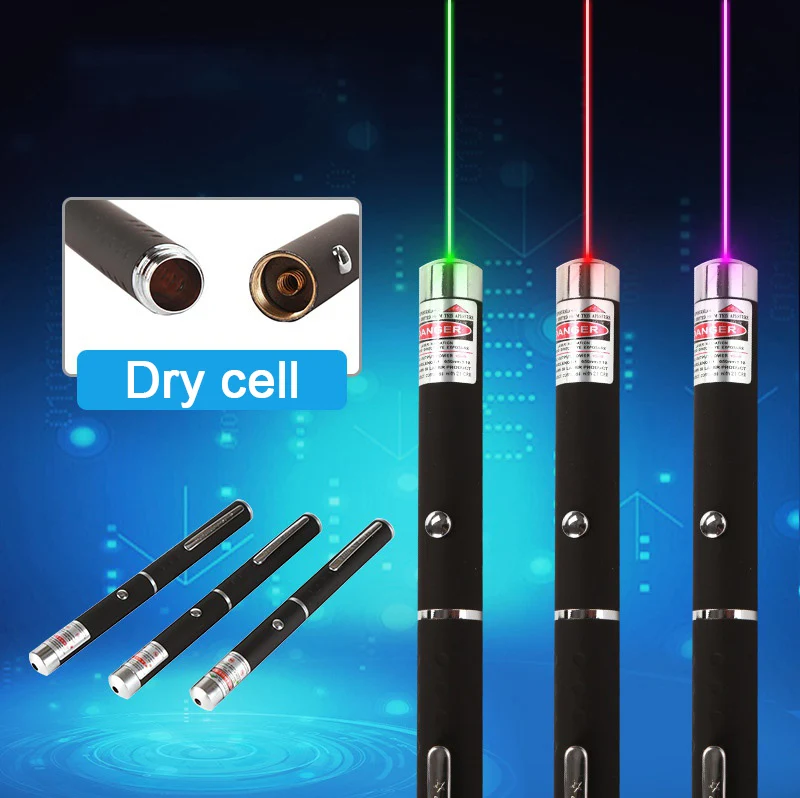 1mw 3PCS Laser Pointer Pen Röd + Grön + Blå/Violett Laser Pointer Synlig stråle