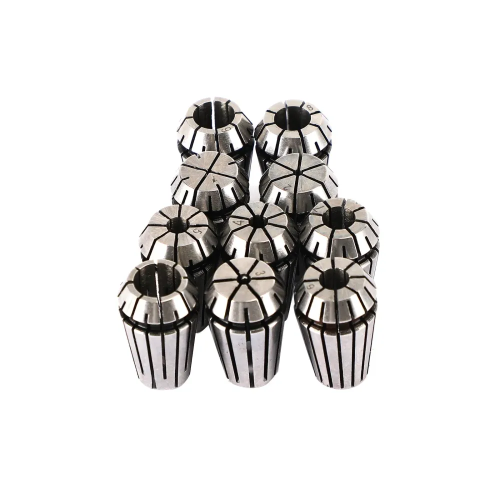 10st ER16 Spring Collet Set för CNC Milling Lathe Tool Gravering Machine Steel