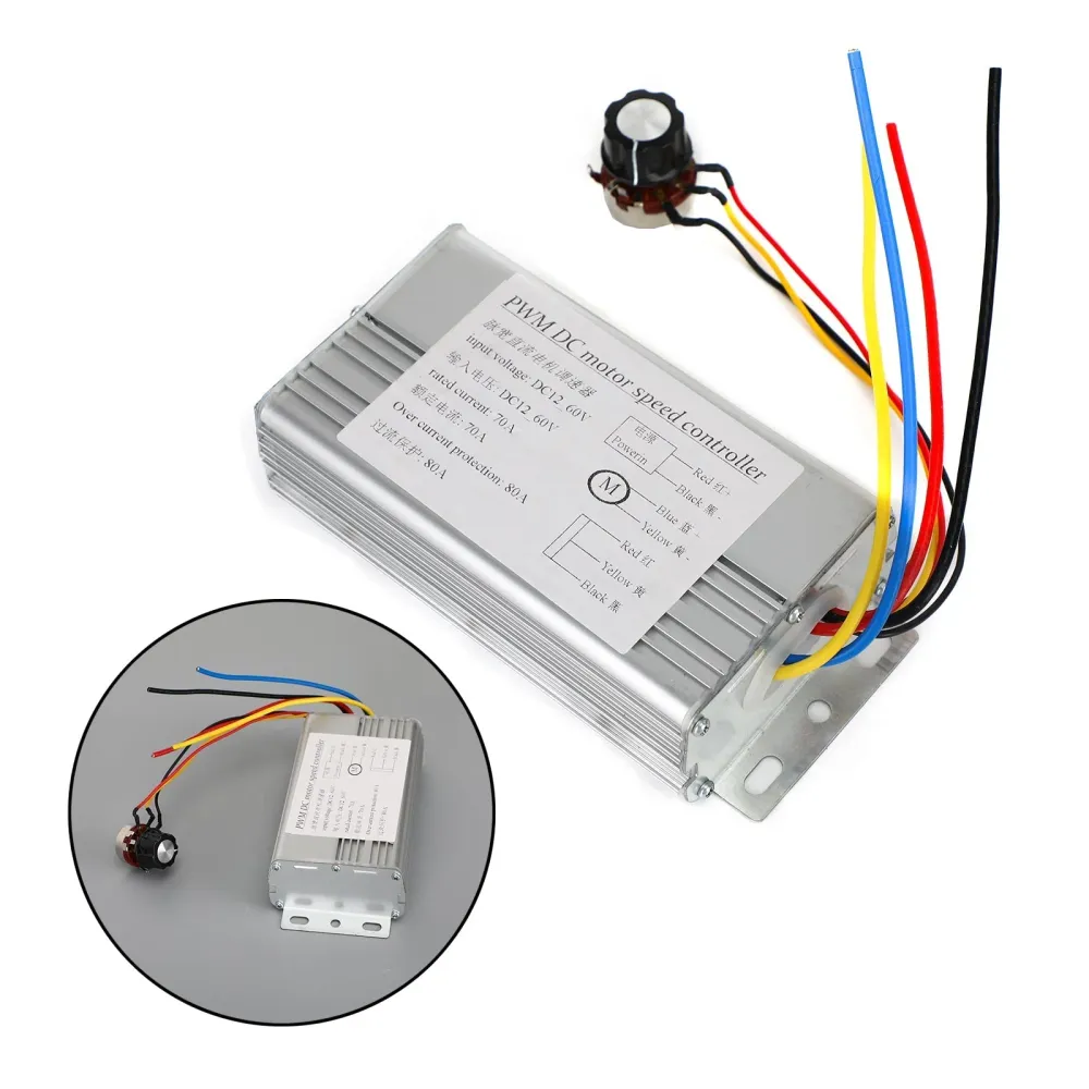 DC 12V 24V 36V 48V 70A 4000W DC MOTOR PWM Hastighetsstyrning Borste Motor Controller