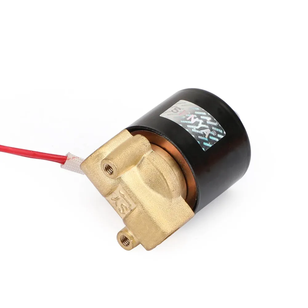 1/4" DC 12V Mässing Normalt stängd Elektrisk Magnetventil BSP Gas Vatten Luft N/C