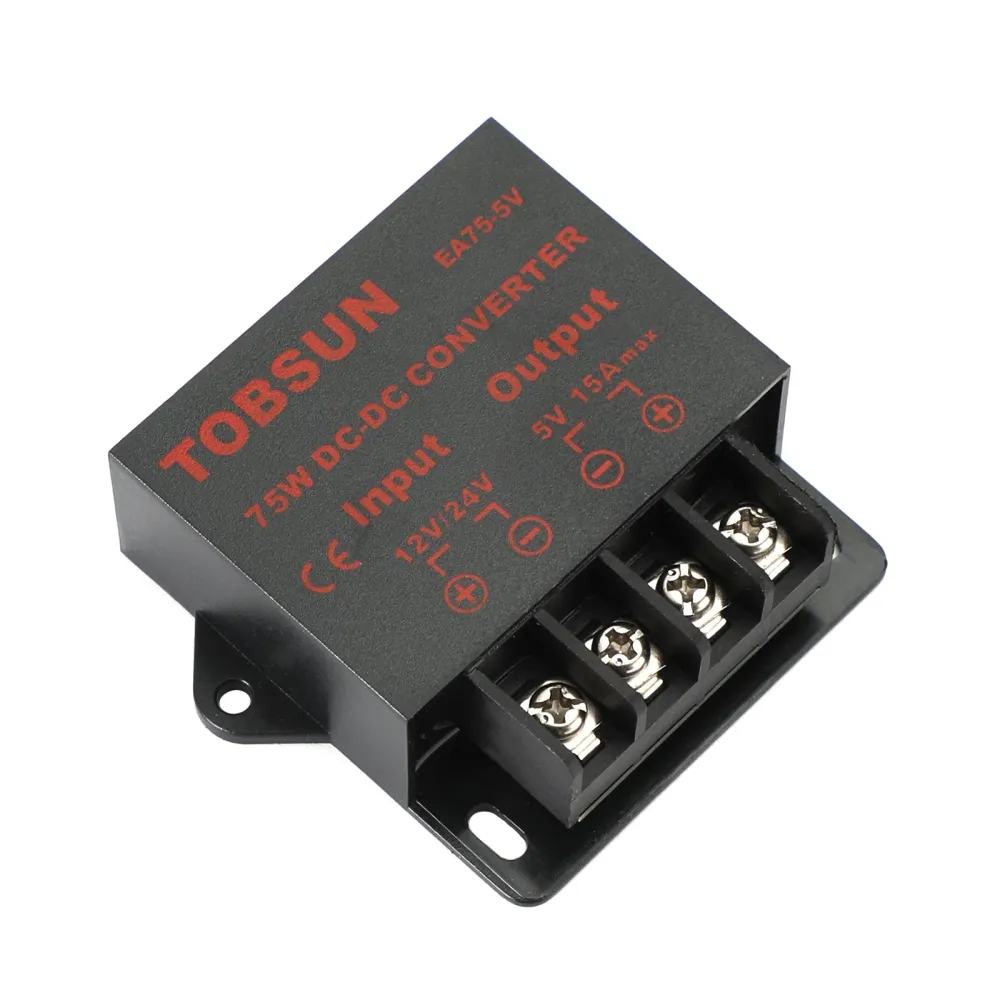 DC 12V/24V Stig ner till DC 5V 15A 75W spänningsregulator Reducer Power Converter