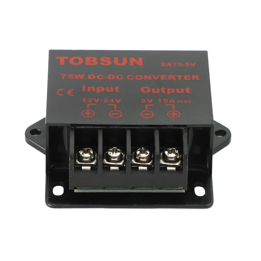 DC 12V/24V Stig ner till DC 5V 15A 75W spänningsregulator Reducer Power Converter